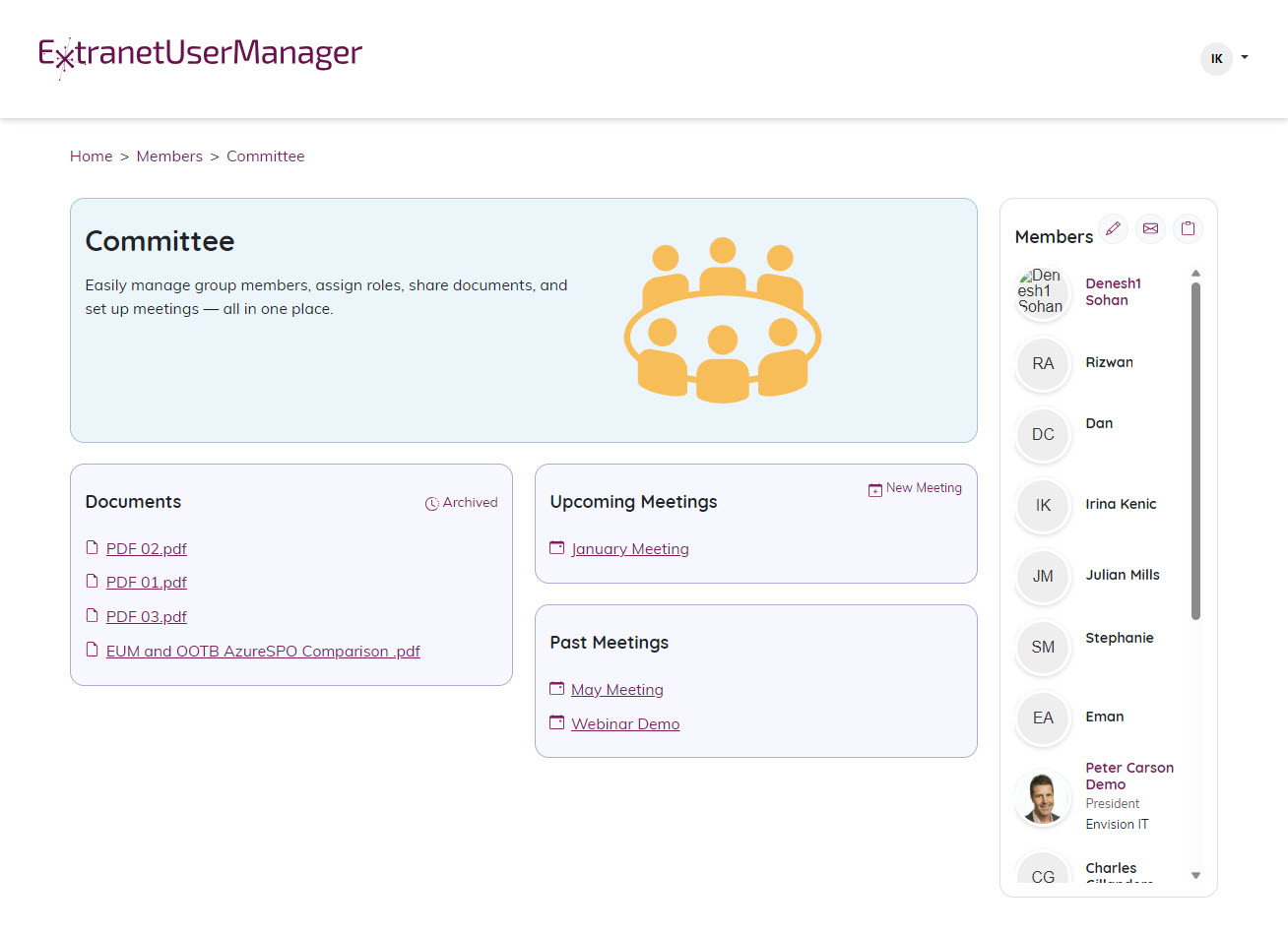 Committee Page Template Committee Page Template