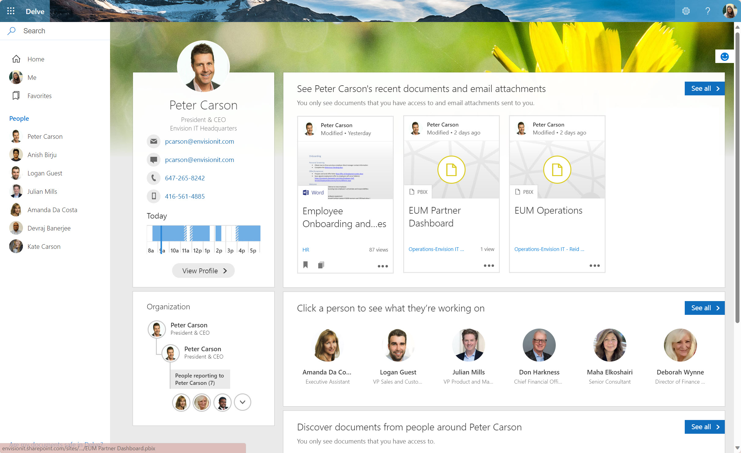 Microsoft Delve Microsoft Delve Profile Example