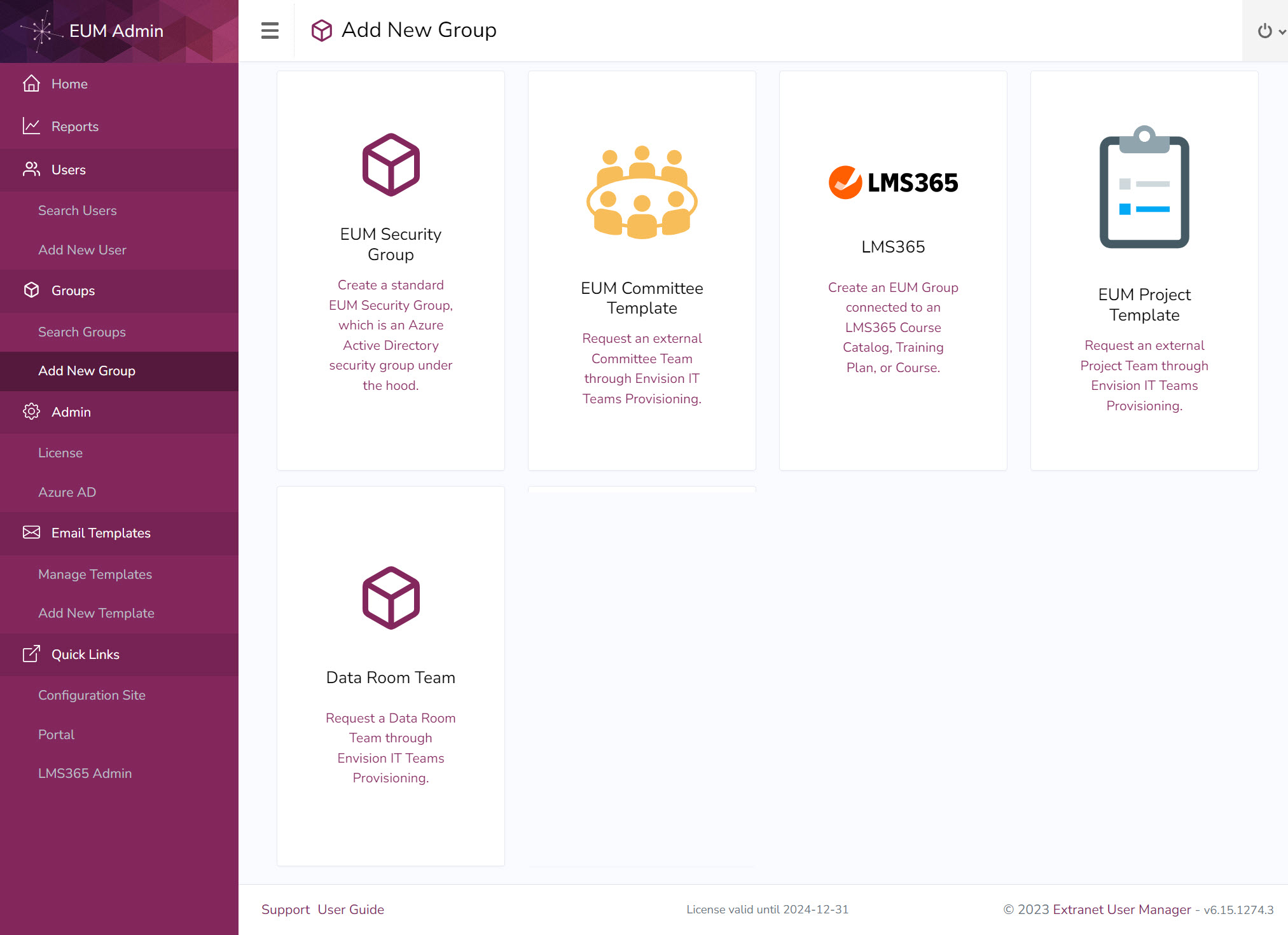 Site Provisioning EUM Admin Site Provisioning